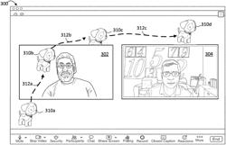 VISUAL ASSET DISPLAY AND CONTROLLED MOVEMENT IN A VIDEO COMMUNICATION SESSION