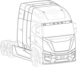 Fuel cell electric semi truck