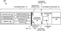 Vaporizer heater and temperature sensing element