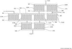 Acoustic filters with shared acoustic tracks