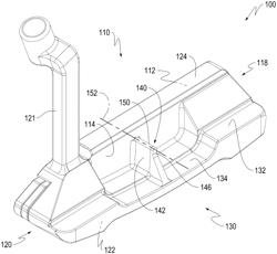 PUTTER-TYPE GOLF CLUB HEAD WITH ALIGNMENT FEATURE