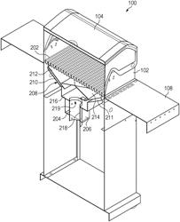 Pellet grill with two piece firebox