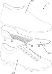 Sole structures and articles of footwear having separate outsole and midsole components