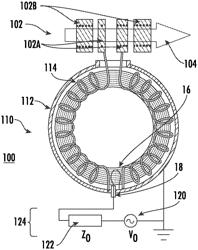 Resonator, linear accelerator configuration and ion implantation system having rotating exciter