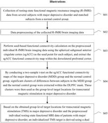 DEPRESSION TMS INDIVIDUALIZED TARGET LOCALIZATION METHOD AND SYSTEM BASED ON GROUP-LEVEL DIFFERENCE STATISTICAL MAPS