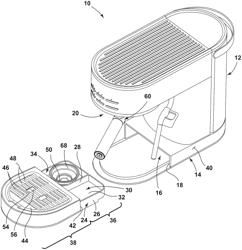 COFFEE MACHINE DRIP TRAY WITH INTEGRATED STORAGE